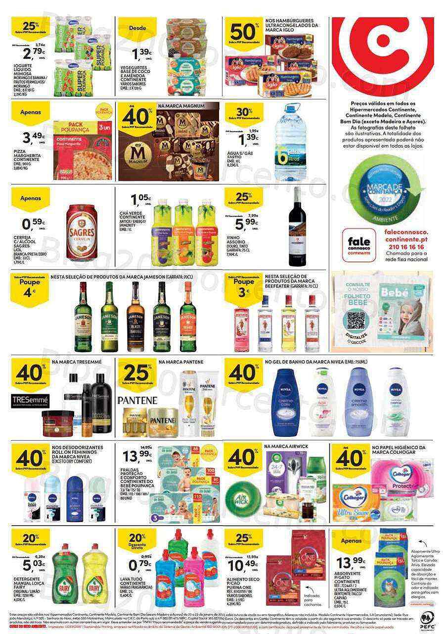 Antevisão Folheto CONTINENTE Promoções Fim de Semana - 20 a 23 janeiro