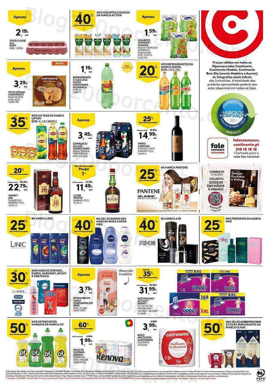 Antevisão Folheto CONTINENTE Promoções Fim de Semana - 10 a 13 fevereiro
