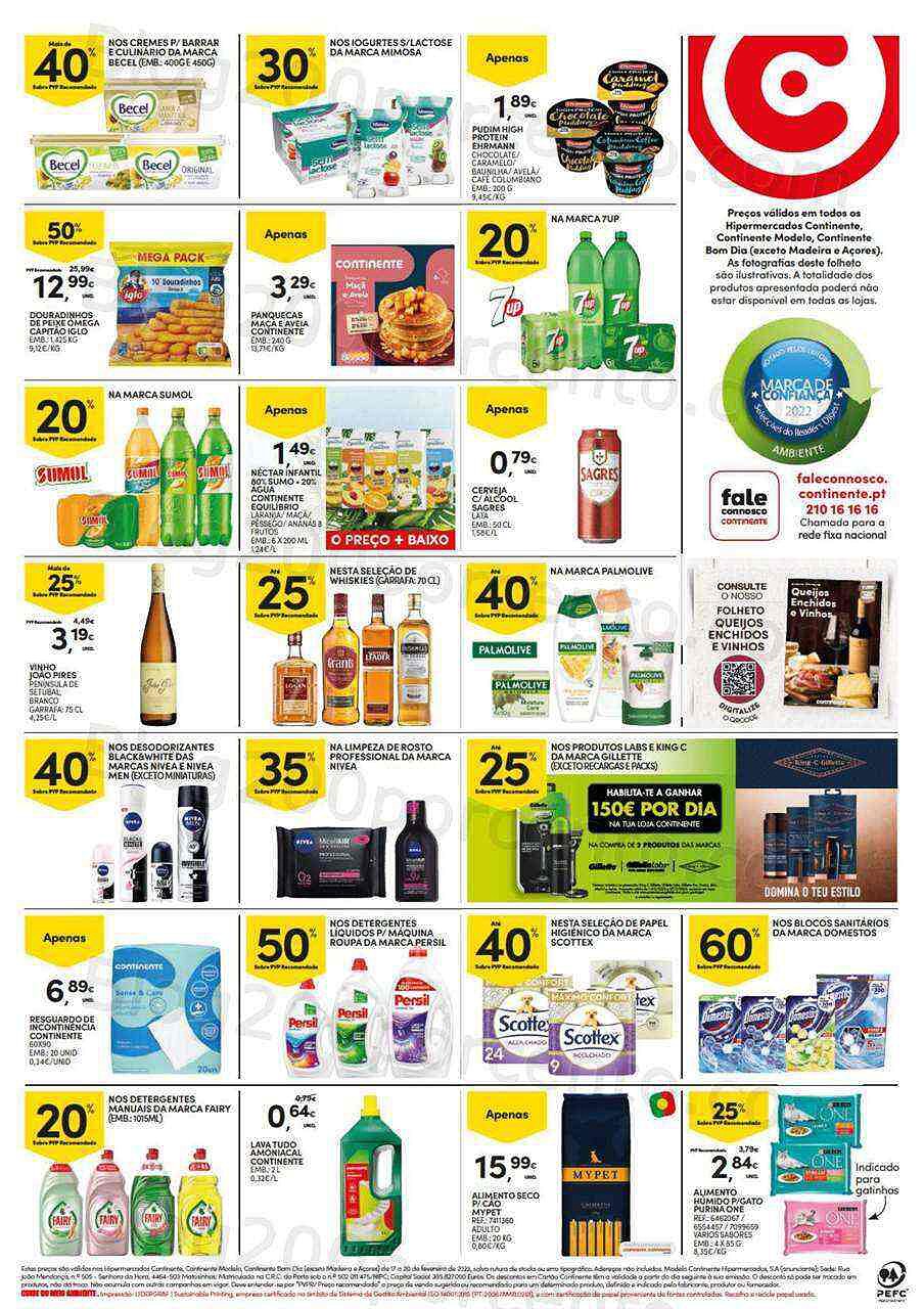 Antevisão Folheto CONTINENTE Promoções Fim de Semana - 17 a 20 fevereiro