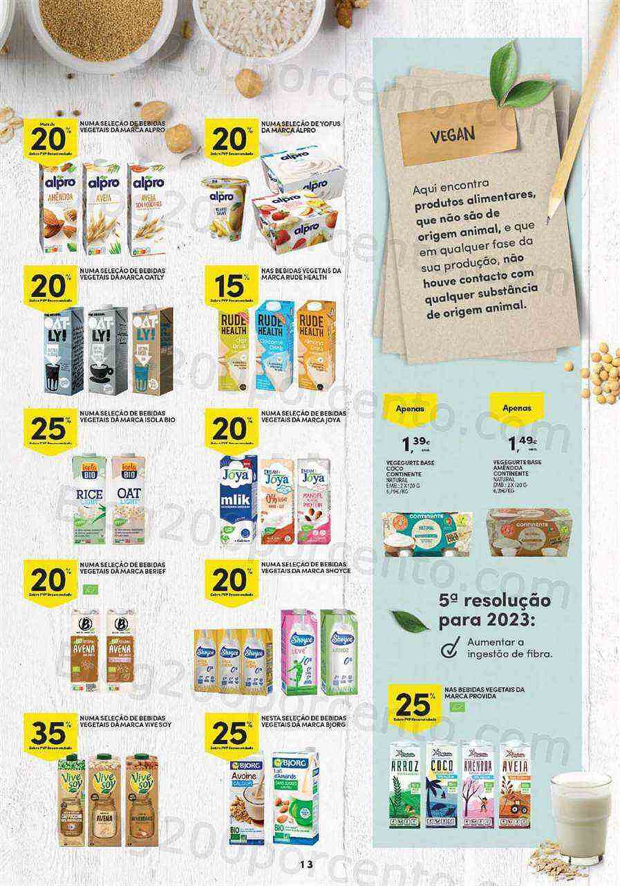 Antevisão Folheto CONTINENTE Vida Saudável Promoções de 17 a 29 janeiro