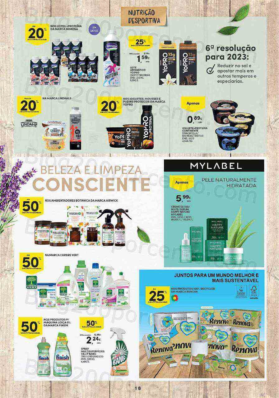 Antevisão Folheto CONTINENTE Vida Saudável Promoções de 17 a 29 janeiro