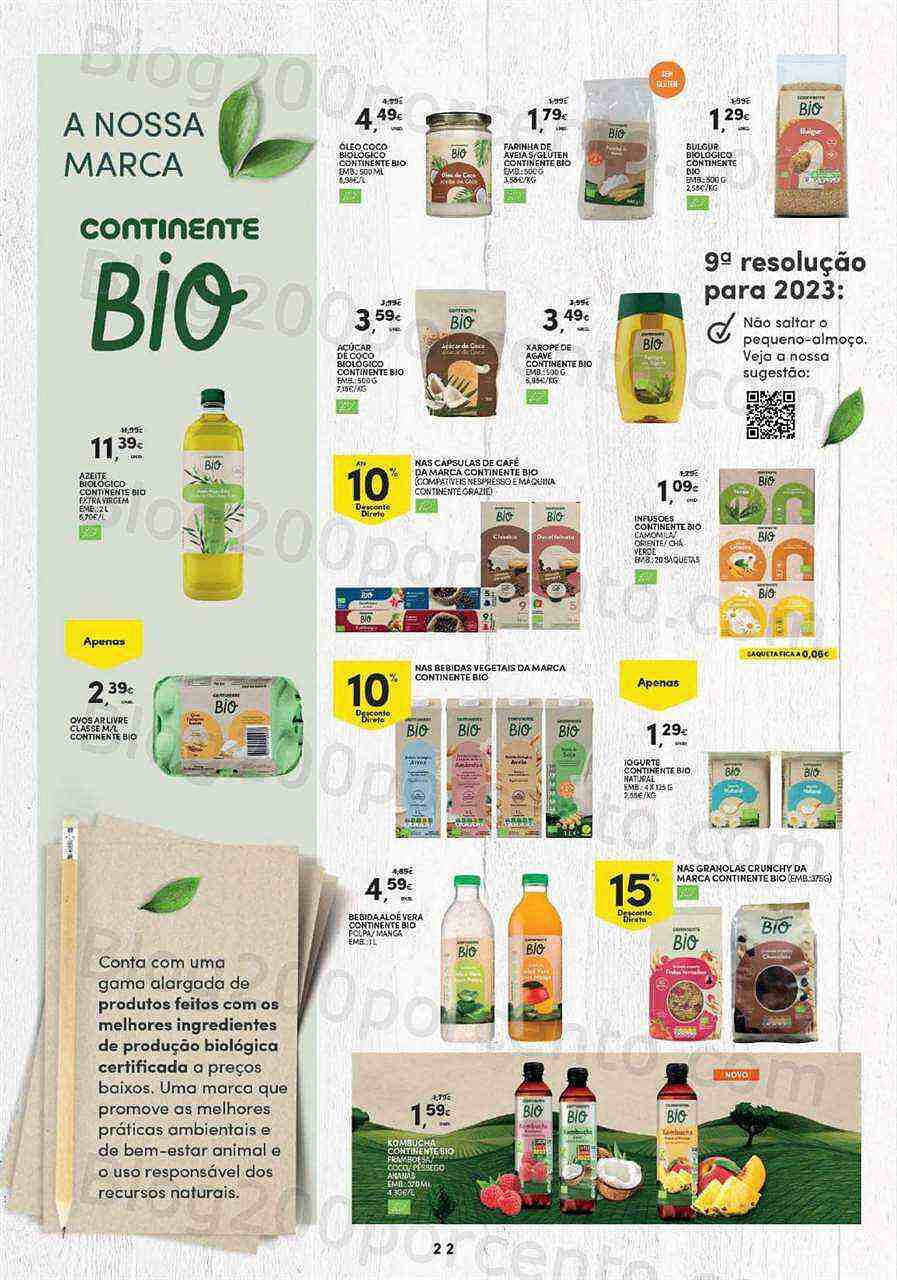 Antevisão Folheto CONTINENTE Vida Saudável Promoções de 17 a 29 janeiro