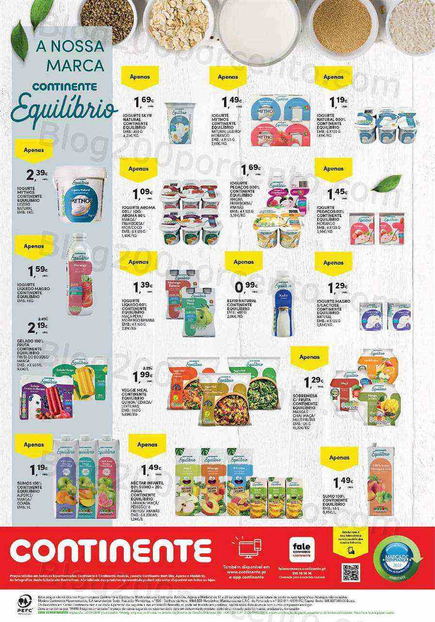 Antevisão Folheto CONTINENTE Vida Saudável Promoções de 17 a 29 janeiro