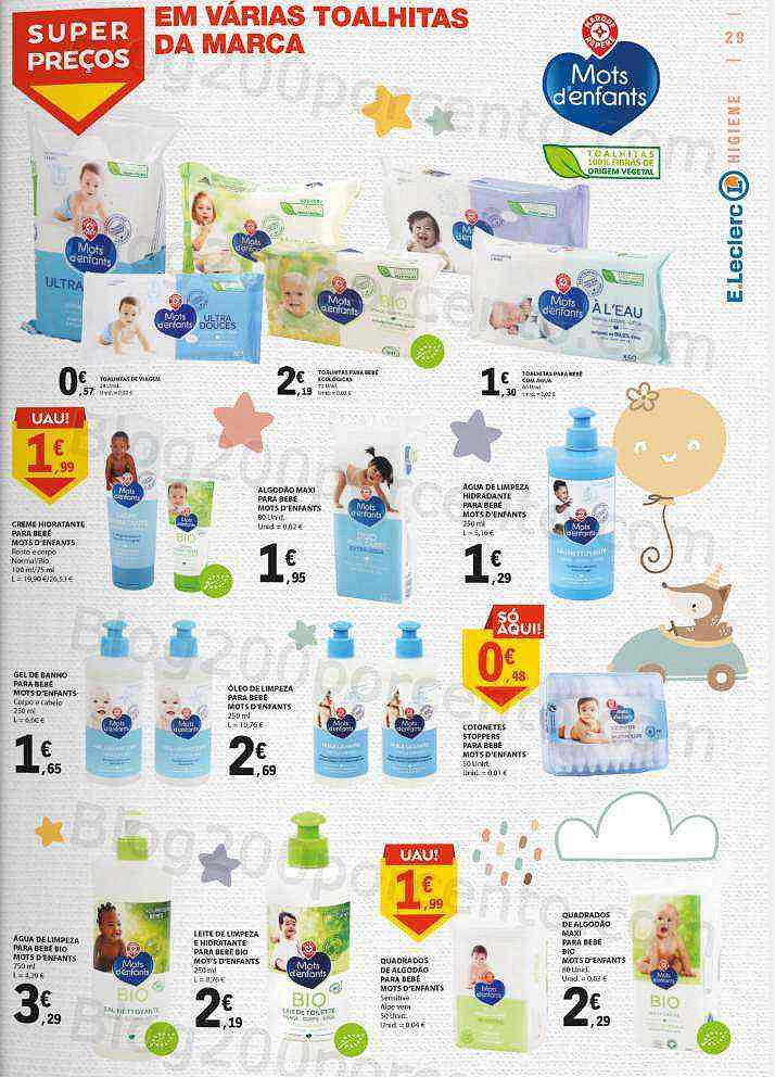 Antevisão Folheto E-LECLERC Especial Bebé Promoções de 10 a 22 janeiro