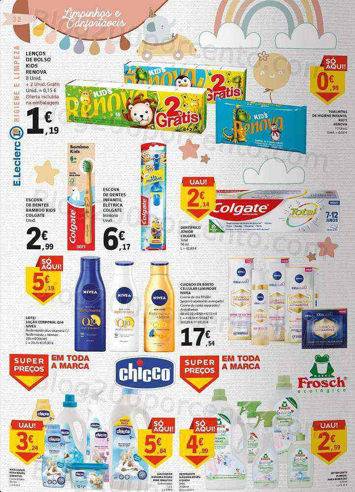 Antevisão Folheto E-LECLERC Especial Bebé Promoções de 10 a 22 janeiro