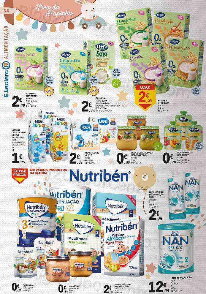 Antevisão Folheto E-LECLERC Especial Bebé Promoções de 10 a 22 janeiro