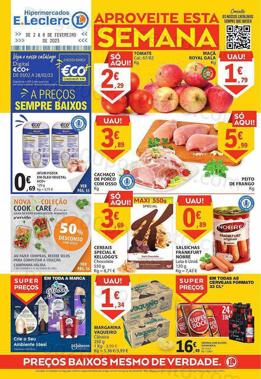 Antevisão Folheto E-LECLERC Promoções de 2 a 8 fevereiro