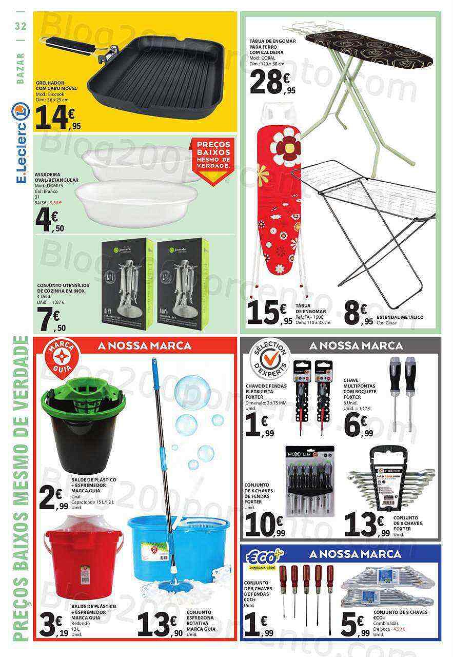 Antevisão Folheto E-LECLERC Bazar Promoções de 2 a 8 fevereiro