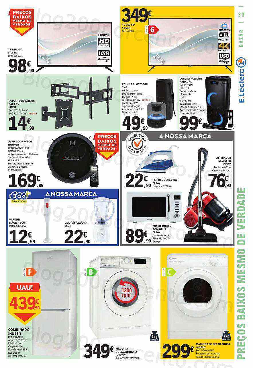 Antevisão Folheto E-LECLERC Bazar Promoções de 2 a 8 fevereiro