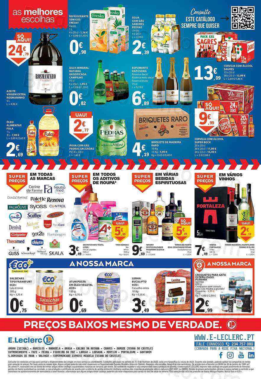 Antevisão Folheto E-LECLERC Promoções Fim de Semana - 3 a 5 fevereiro