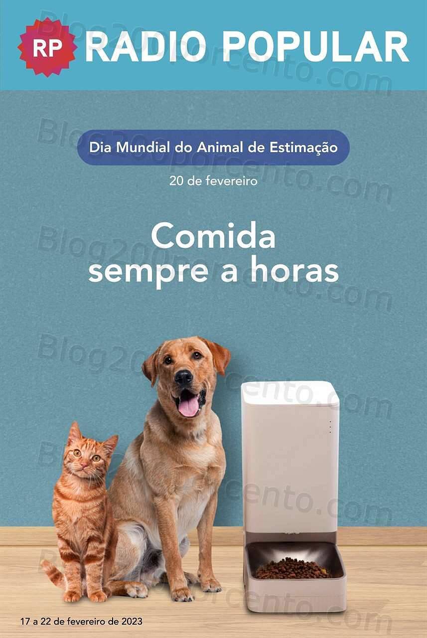 Antevisão Folheto RADIO POPULAR Especial Pets Promoções de 17 a 22 fevereiro