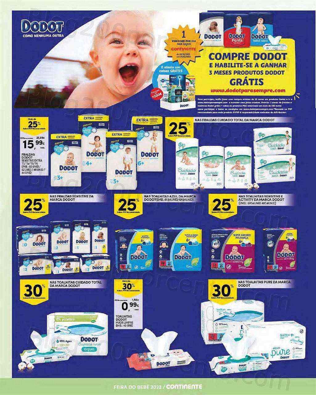 Antevisão Folheto CONTINENTE Feira do Bebé Promoções de 17 a 29 janeiro