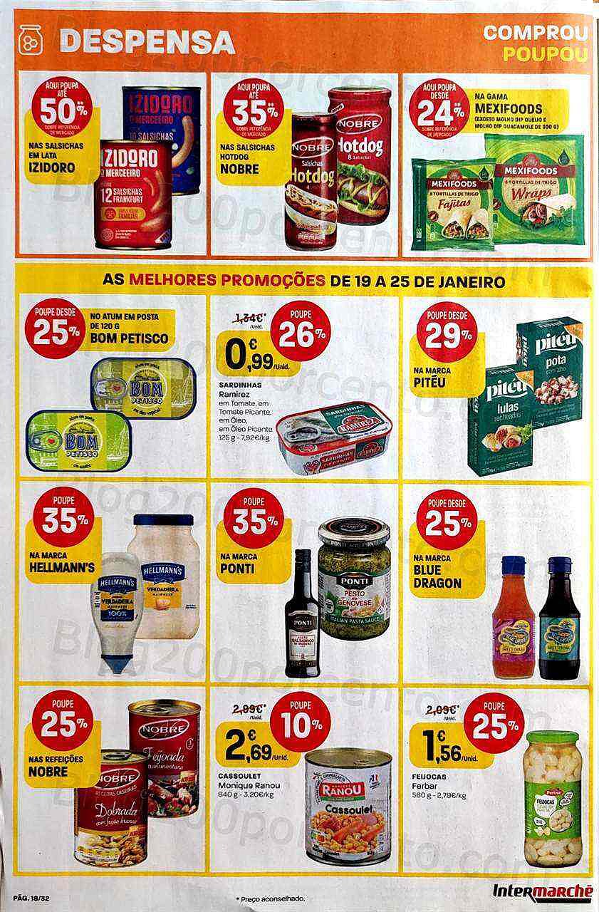 Antevisão Folheto INTERMARCHÉ Promoções de 19 a 25 janeiro