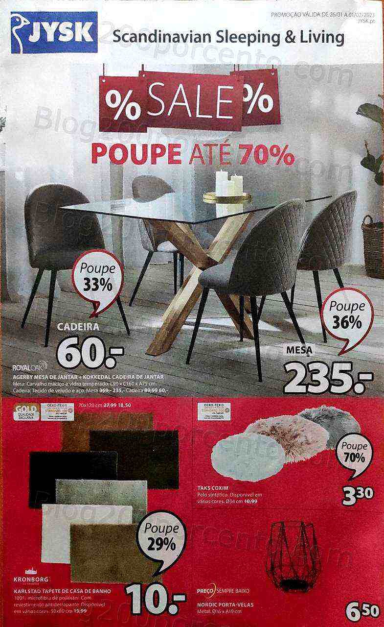 Antevisão Folheto JYSK Promoções de 26 janeiro a 1 fevereiro