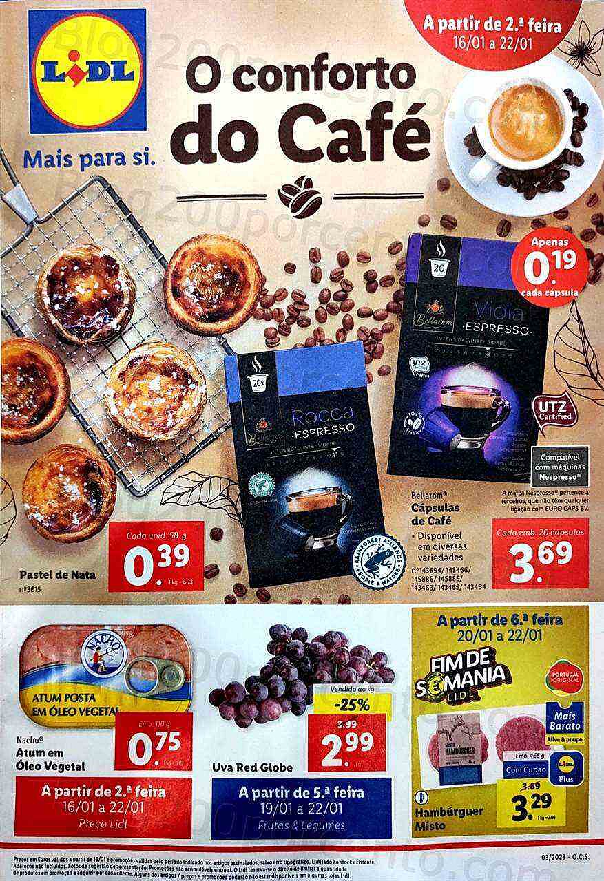 Antevisão Folheto LIDL Promoções de 16 a 22 janeiro