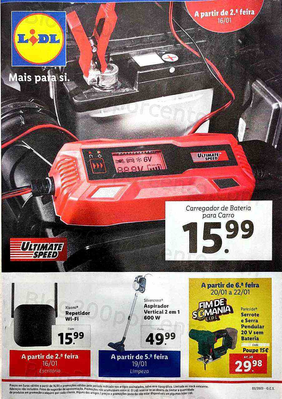 Antevisão Folheto LIDL Promoções de 16 a 22 janeiro