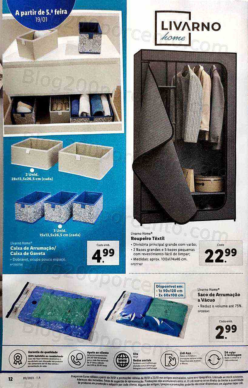 Antevisão Folheto LIDL Bazar Promoções a partir de 19 janeiro