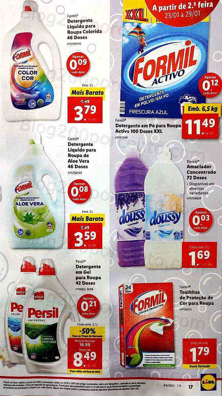Antevisão Folheto LIDL Limpeza Promoções de 23 a 29 janeiro