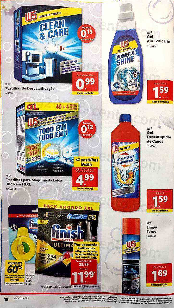 Antevisão Folheto LIDL Limpeza Promoções de 23 a 29 janeiro