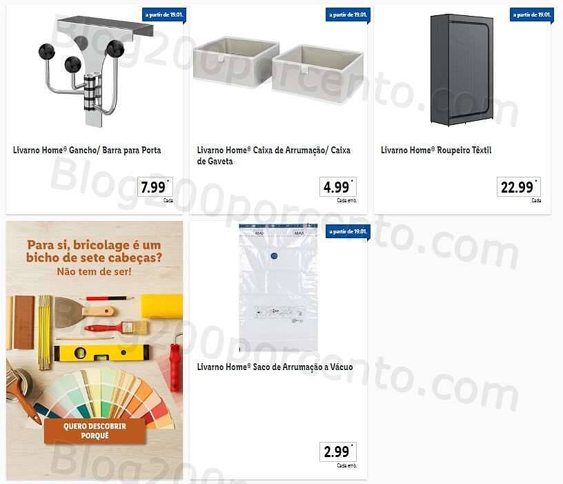 Antevisão Folheto LIDL Bazar 16 e 19 janeiro