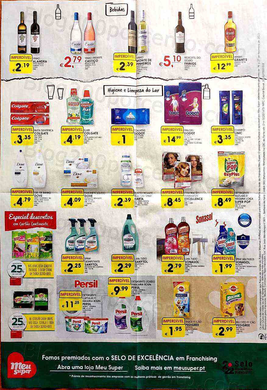 Antevisão Folheto MEU SUPER Promoções de 16 a 27 fevereiro