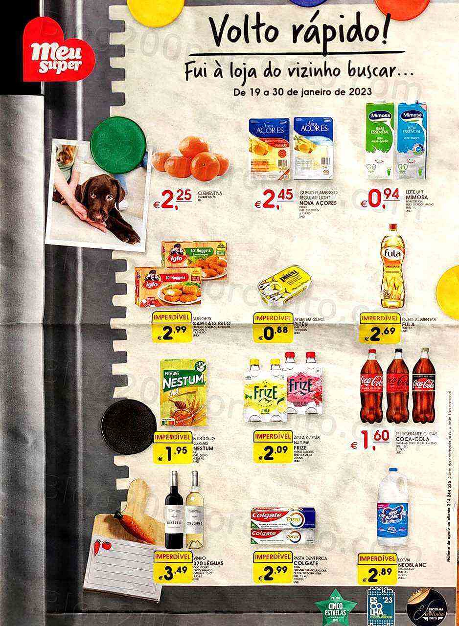 Antevisão Folheto MEU SUPER Promoções de 19 a 30 janeiro