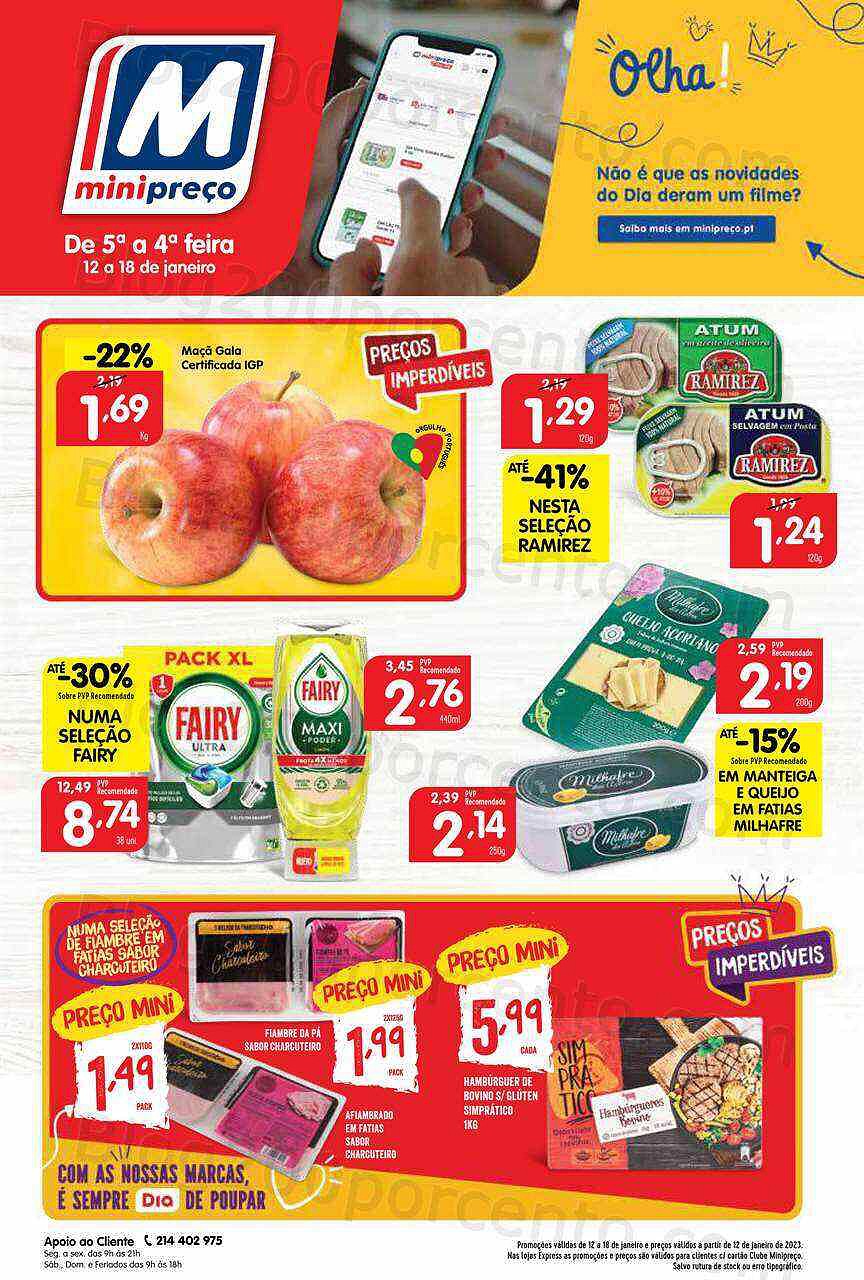 Antevisão Folheto MINIPREÇO Promoções de 12 a 18 janeiro
