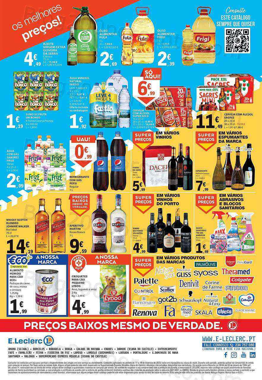 Antevisão Folheto E-LECLERC Promoções Fim de Semana - 17 a 19 fevereiro