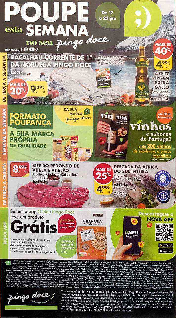 Antevisão Folheto PINGO DOCE Promoções de 17 a 23 janeiro