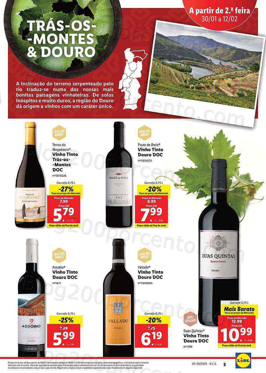 Antevisão Folheto LIDL Feira Queijos, Enchidos e Vinhos Promoções de 30 janeiro a 12 fevereiro