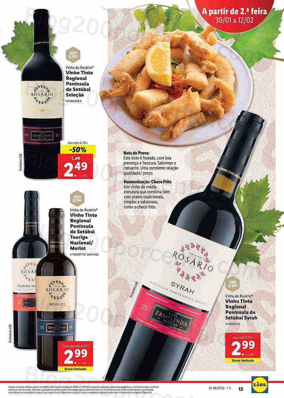Antevisão Folheto LIDL Feira Queijos, Enchidos e Vinhos Promoções de 30 janeiro a 12 fevereiro