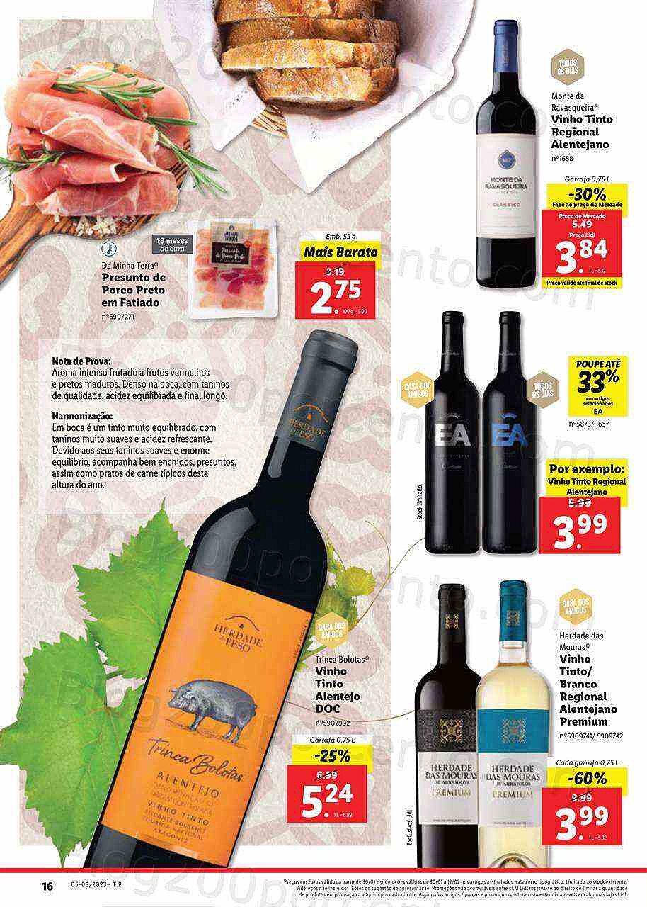 Antevisão Folheto LIDL Feira Queijos, Enchidos e Vinhos Promoções de 30 janeiro a 12 fevereiro