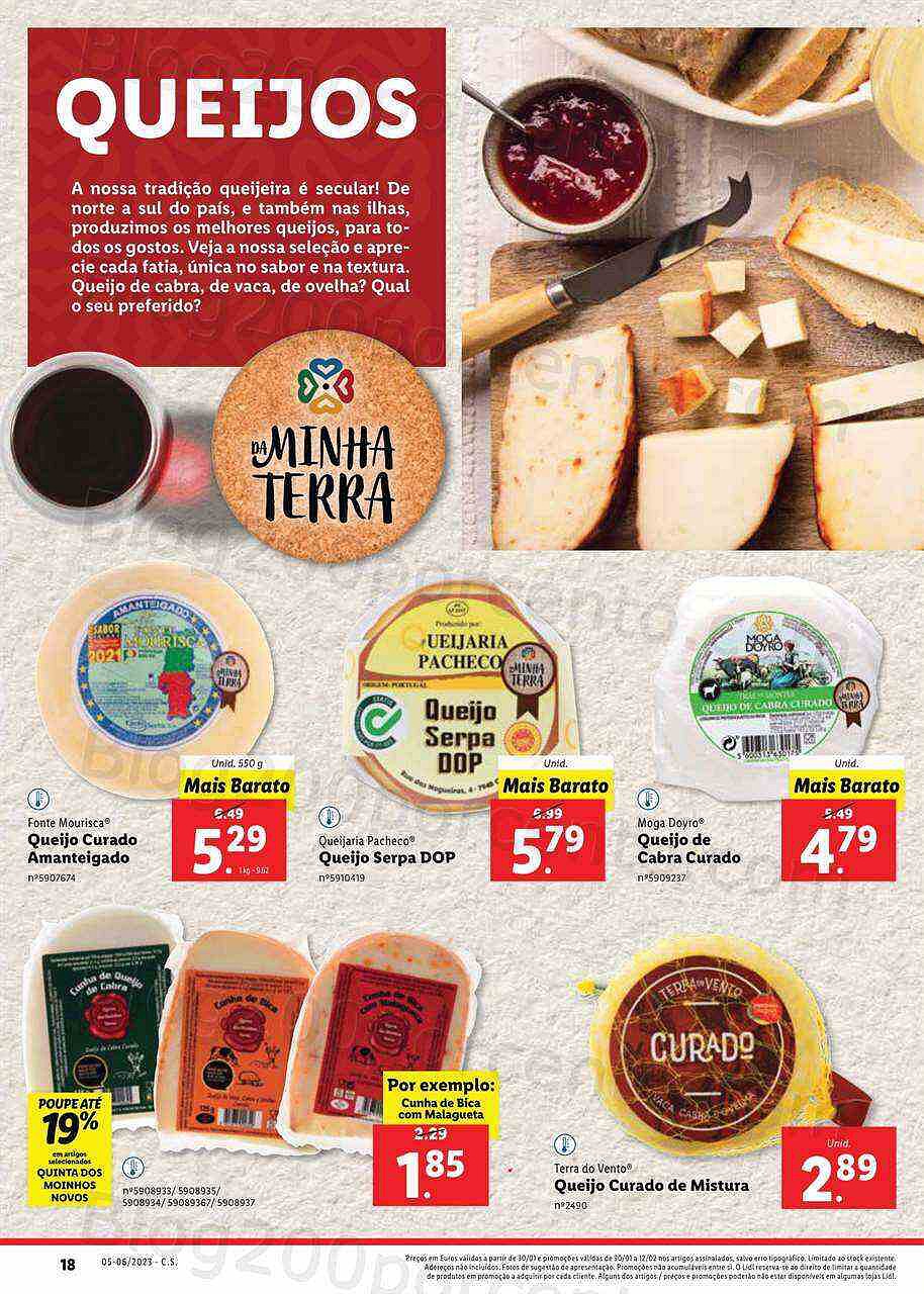 Antevisão Folheto LIDL Feira Queijos, Enchidos e Vinhos Promoções de 30 janeiro a 12 fevereiro