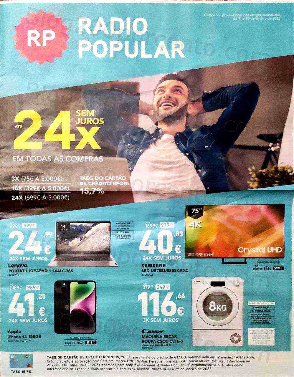 Antevisão FolhetoRADIO POPULAR Promoções de 11 a 25 janeiro