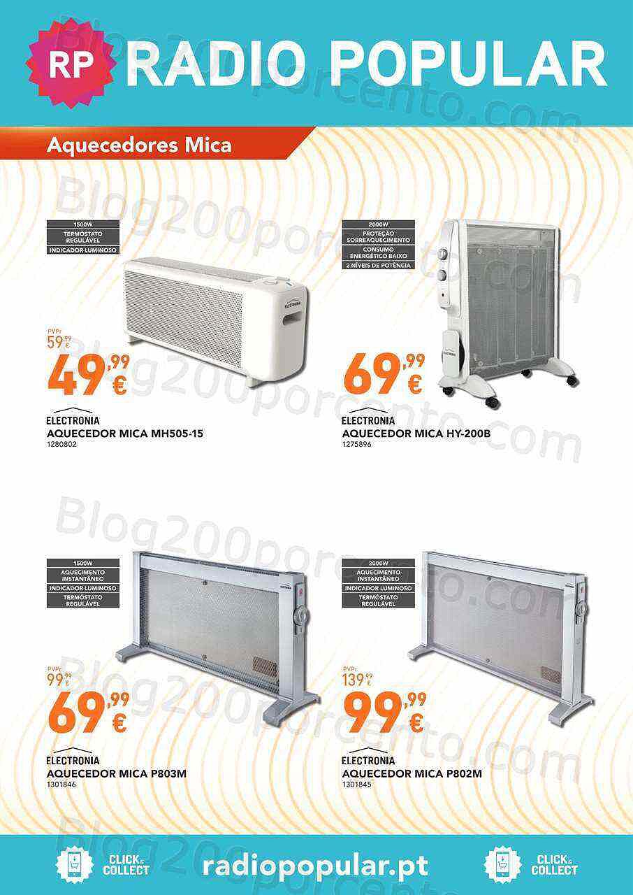 Antevisão Folheto RADIO POPULAR Especial Aquecimento Promoções de 27 janeiro a 5 fevereiro