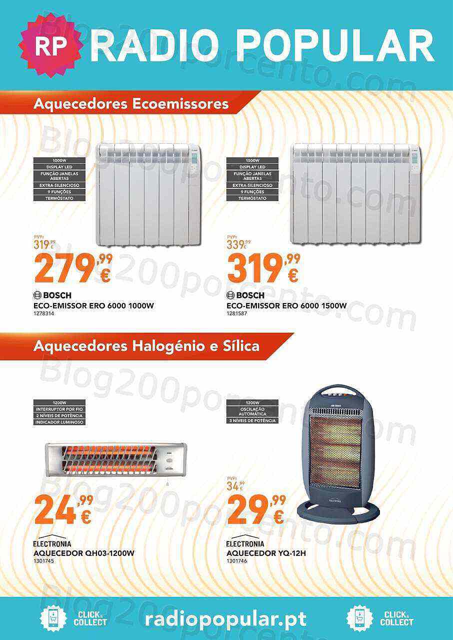Antevisão Folheto RADIO POPULAR Especial Aquecimento Promoções de 27 janeiro a 5 fevereiro