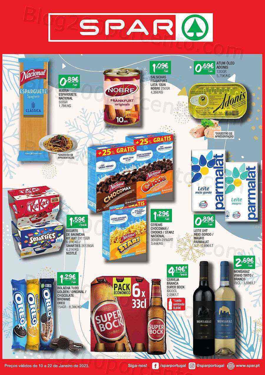 Antevisão Folheto SPAR Promoções de 10 a 22 janeiro