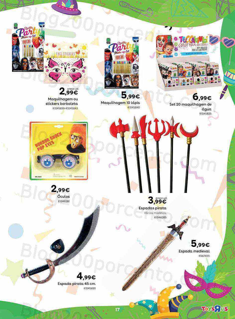 Antevisão Folheto TOYSRUS Carnaval Promoções de 25 janeiro a 21 fevereiro