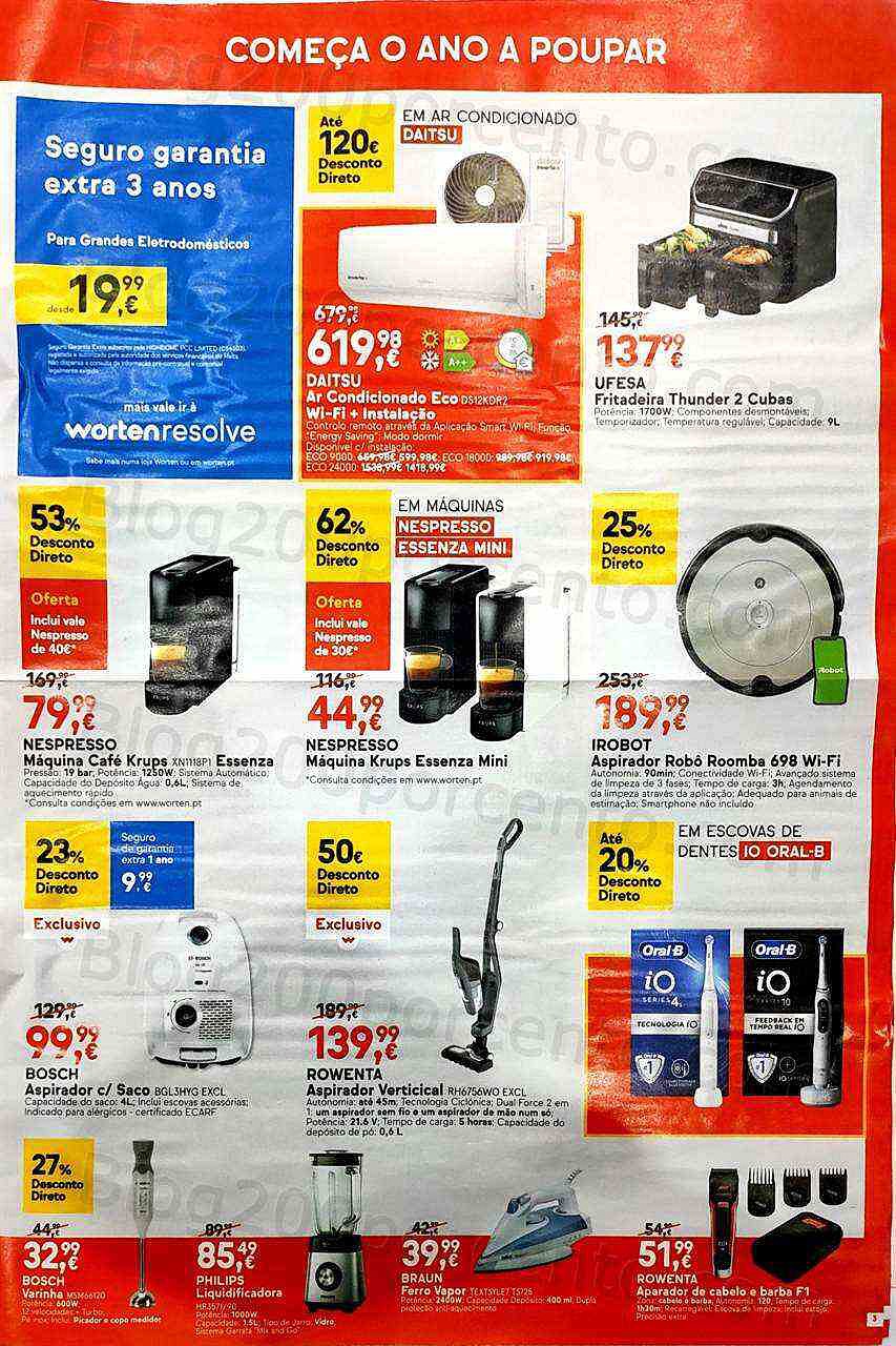 Antevisão Folheto WORTEN Saldos Promoções de 10 a 16 janeiro