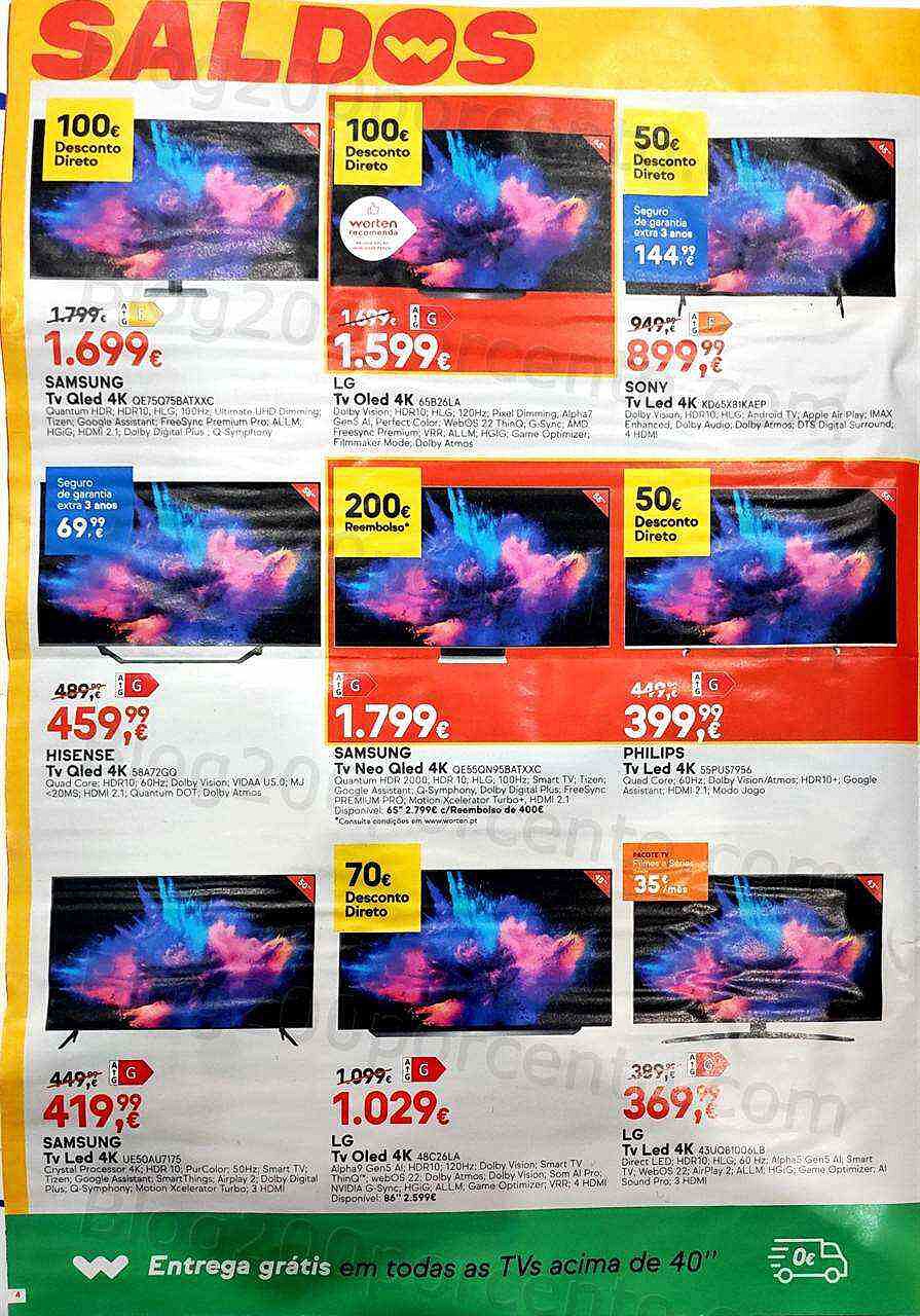 Antevisão Folheto WORTEN Saldos Promoções de 10 a 16 janeiro