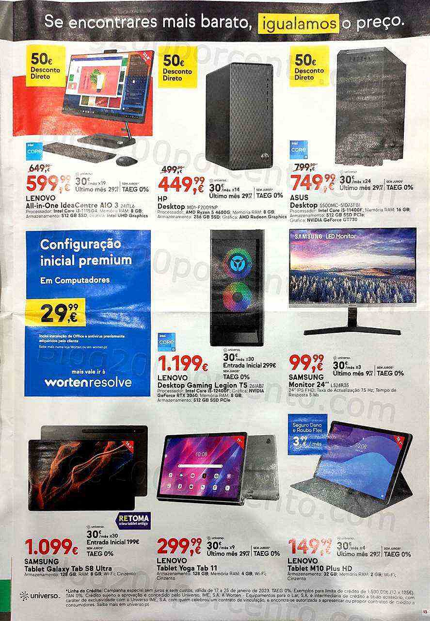 Antevisão Folheto WORTEN Promoções de 17 a 25 janeiro