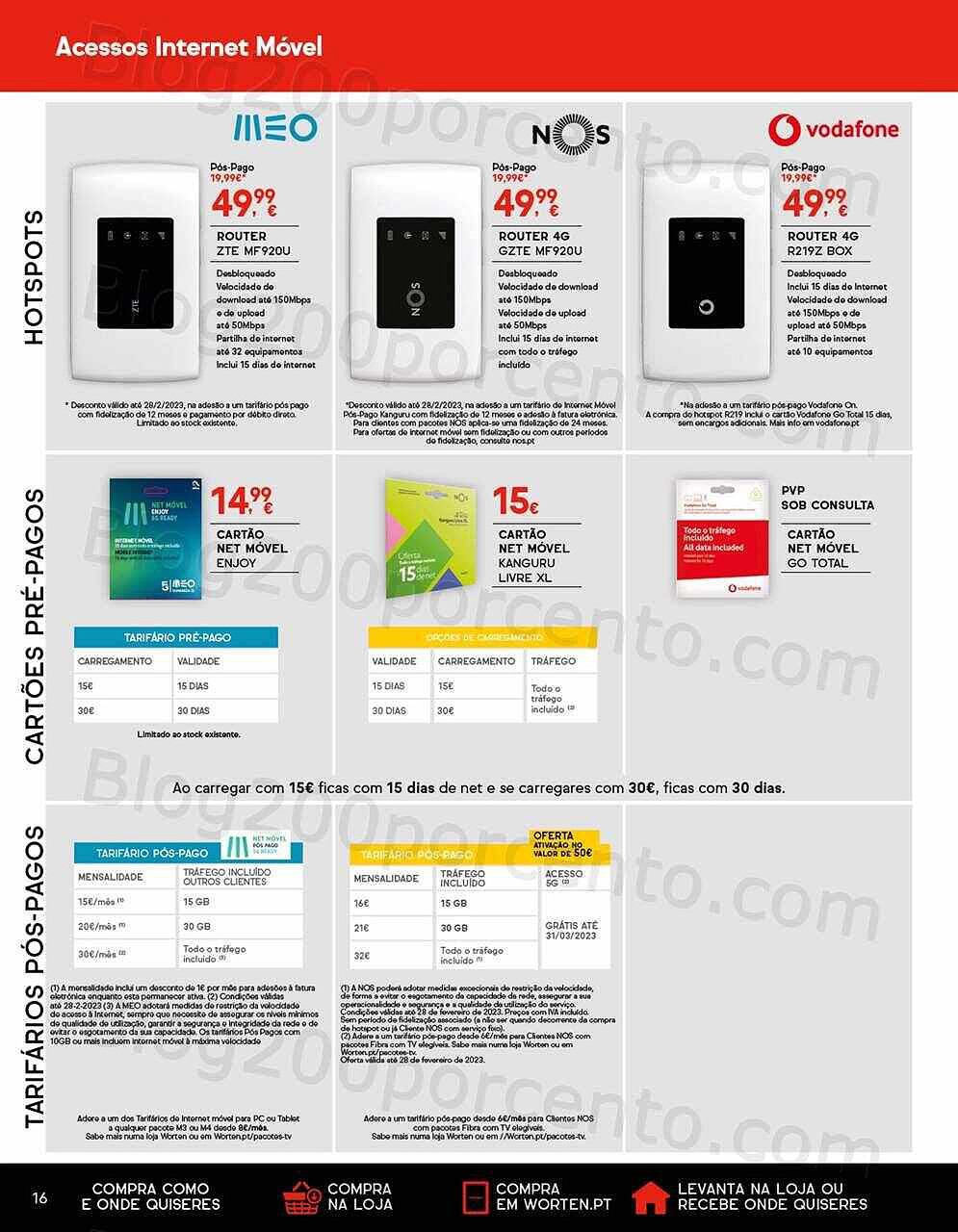 Antevisão Folheto WORTEN Mobile Promoções de 1 a 28 fevereiro