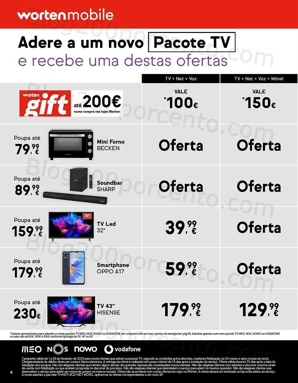 Antevisão Folheto WORTEN Mobile Promoções de 1 a 28 fevereiro