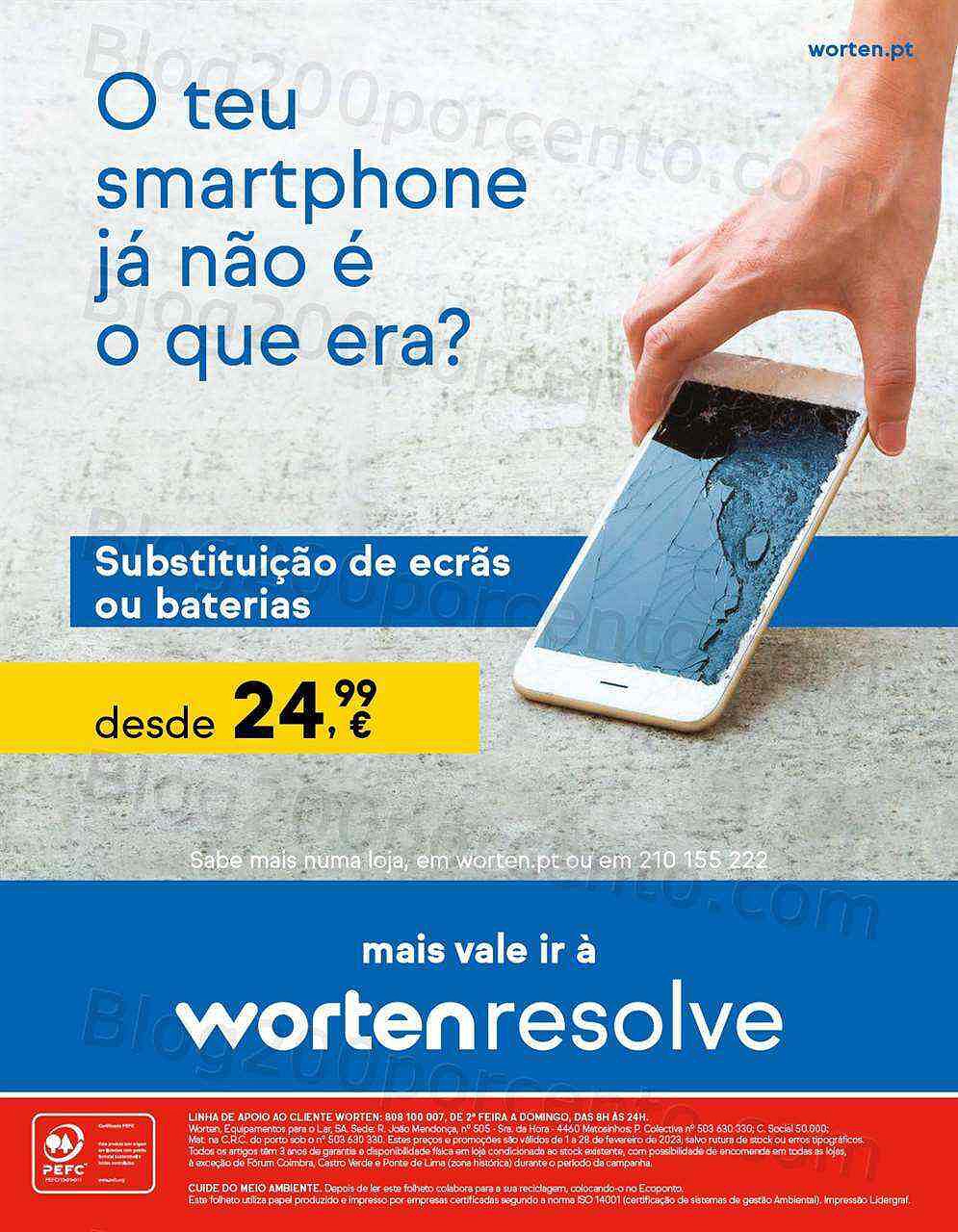 Antevisão Folheto WORTEN Mobile Promoções de 1 a 28 fevereiro