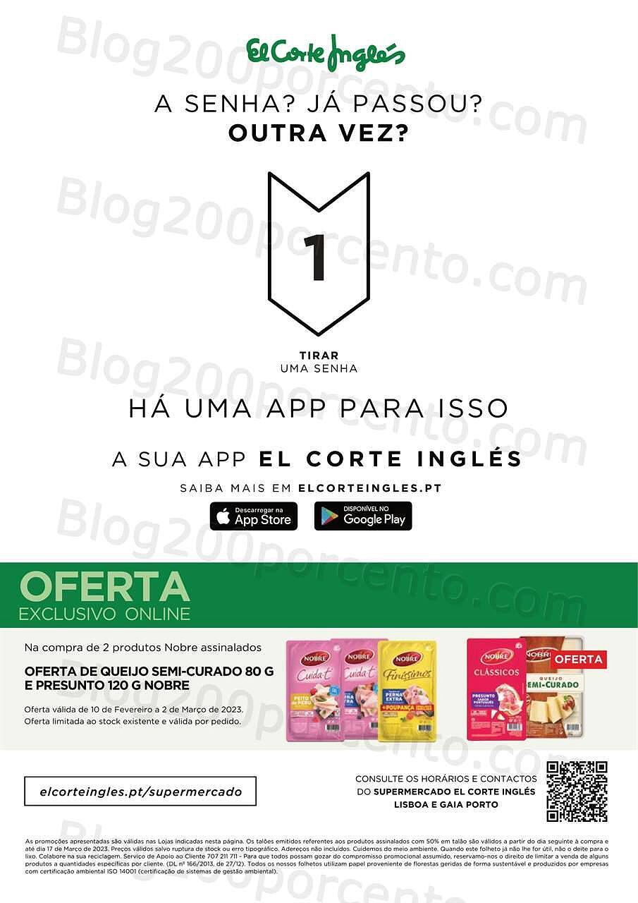 Antevisão Folheto EL CORTE INGLÉS Promoções de 10 fevereiro a 2 março