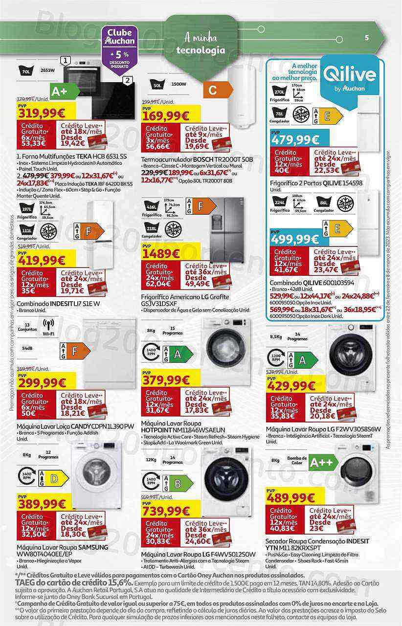 Antevisão Folheto AUCHAN Tecnologia Promoções de 22 fevereiro a 8 março