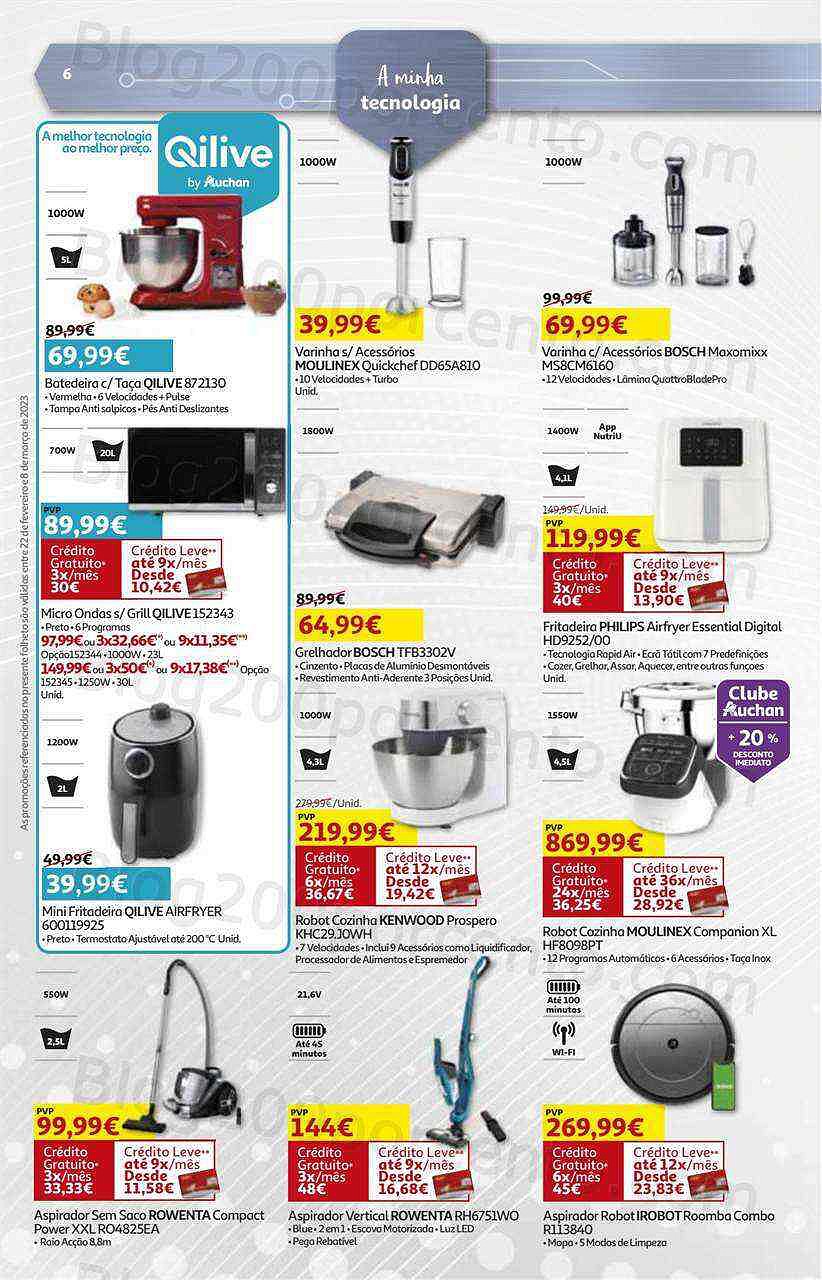 Antevisão Folheto AUCHAN Tecnologia Promoções de 22 fevereiro a 8 março
