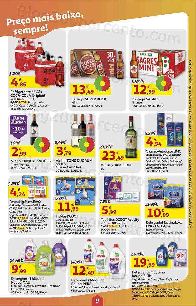 Antevisão Folheto AUCHAN Promoções de 22 fevereiro a 8 março
