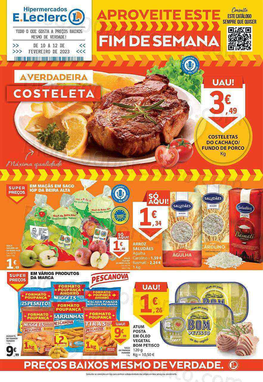 Antevisão Folheto E-LECLERC Promoções Fim de Semana - 10 a 12 fevereiro