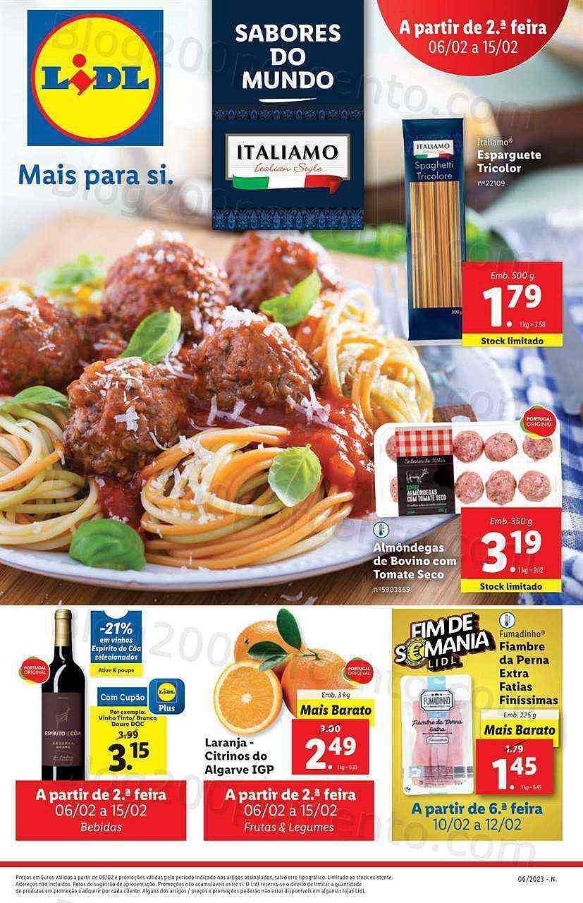 Antevisão Folheto LIDL Promoções de 6 a 15 fevereiro